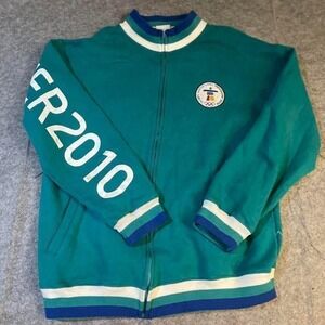 XP Apparel Vancouver 2010 Winter Olympics Zip Up Track Jacket Teal Mens Large‎
